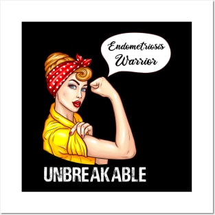 Endometriosis Warrior Unbreakable Posters and Art